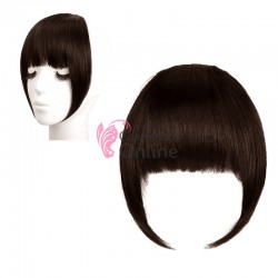 Breton cu suvite laterale din par artificial 861A6A  Saten Inchis